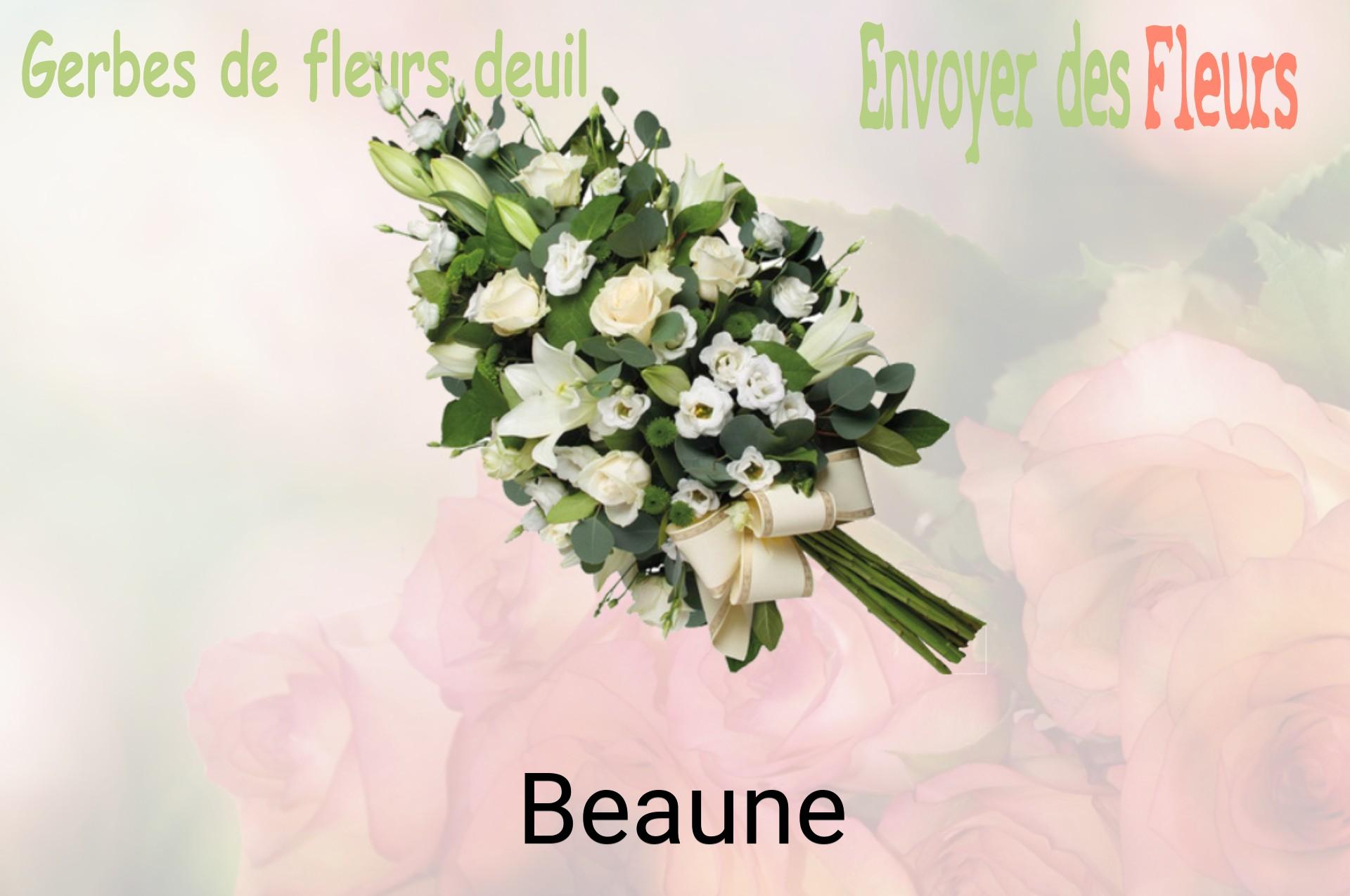Gerbe de fleurs de deuil livrée à Beaune